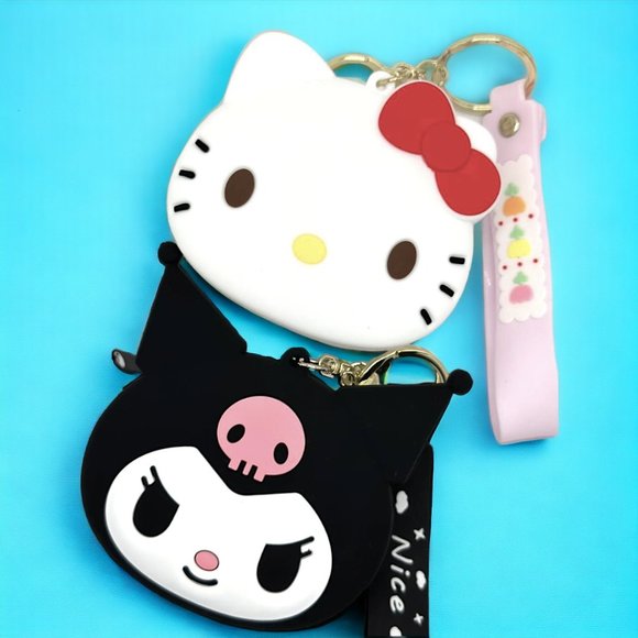 Keychain Hello Kitty Wallet Coin Purse  Anime Sanrio Gift for Kids Women - Picture 5 of 5